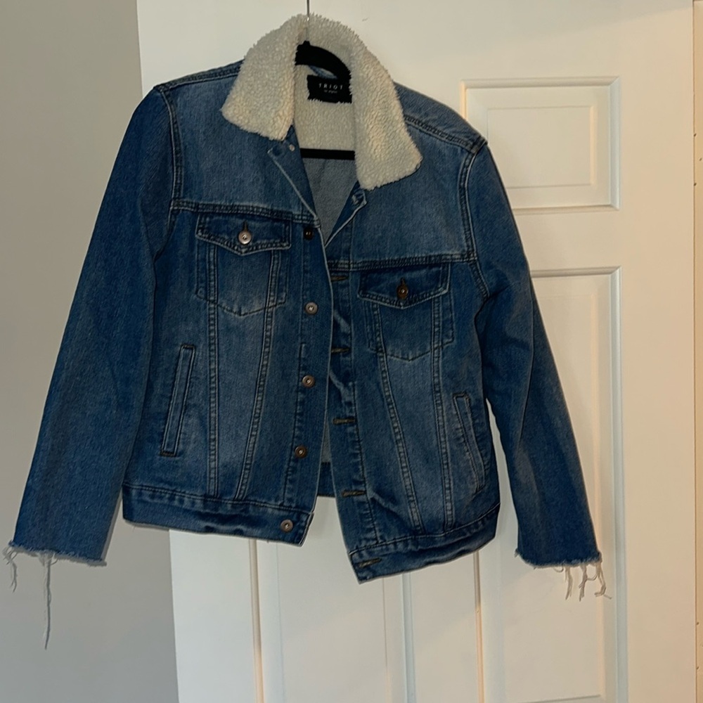 TRIOT Los Angeles Sherpa collar Jean jacket, oversized fit, size S